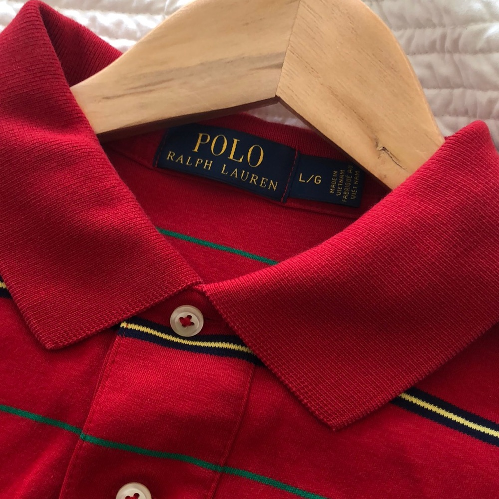 Men’s Ralph Lauren Polo red stripe shirt